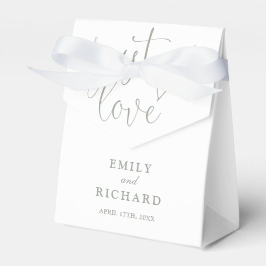 Gewoon houden van elegante moderne wijze groene br bedankdoosjes (Voorkant Zijde)