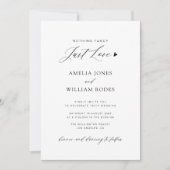 Gewoon houden van simpele alles in één bruiloft Ui Kaart (Voorkant)