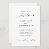 Gewoon houden van simpele alles in één bruiloft Ui Kaart (Voorkant / Achterkant)