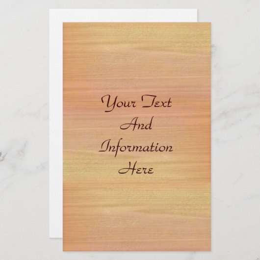 Gewoon hout briefpapier (Voorkant / Achterkant)