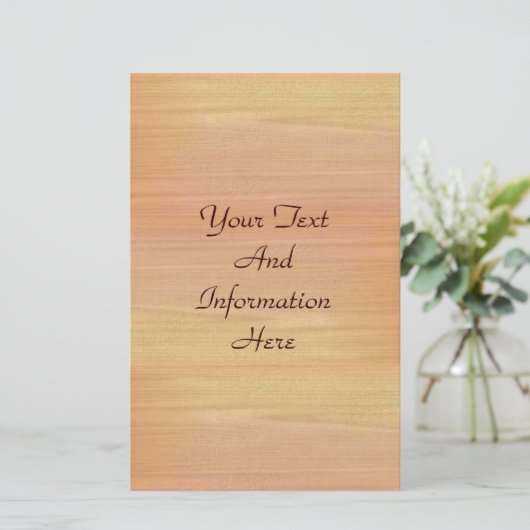 Gewoon hout briefpapier (Staand voorkant)