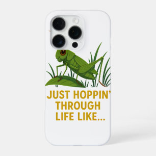 "Gewoon huppelende grappige sprinkhaan kunst" iPhone 16 Pro Hoesje