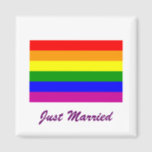 Gewoon huwelijk/regenboogbruiloft magneet<br><div class="desc">Rainbow Wedding Design</div>