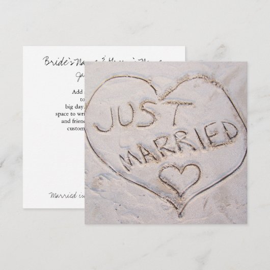 Gewoon huwelijksaankondiging aankondiging (Voorkant / Achterkant)