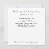 Gewoon huwelijksaankondiging aankondiging (Achterkant)