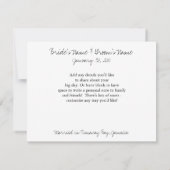 Gewoon huwelijksaankondiging aankondiging (Achterkant)