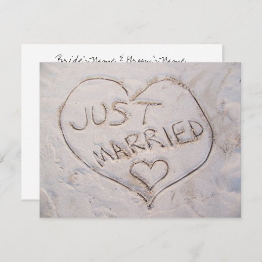 Gewoon huwelijksaankondiging aankondiging (Voorkant / Achterkant)