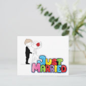 Gewoon huwelijksaankondiging briefkaart (Staand voorkant)