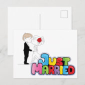 Gewoon huwelijksaankondiging briefkaart (Voorkant / Achterkant)