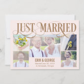 Gewoon huwelijksaankondiging - Roze Kaart (Voorkant)