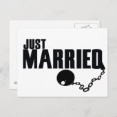 Gewoon huwelijksbal en ketting aankondigingskaart (Voorkant / Achterkant)