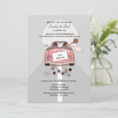 Gewoon huwelijksbericht over Brunch - Grijs Kaart (Staand voorkant)