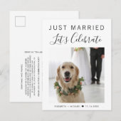 Gewoon huwelijksfeest aankondigingskaart (Voorkant / Achterkant)