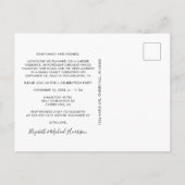 Gewoon huwelijksfeest aankondigingskaart (Achterkant)
