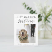 Gewoon huwelijksfeest aankondigingskaart (Staand voorkant)