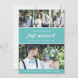 Gewoon huwelijksfoto Collage Wedding Aankondiging
