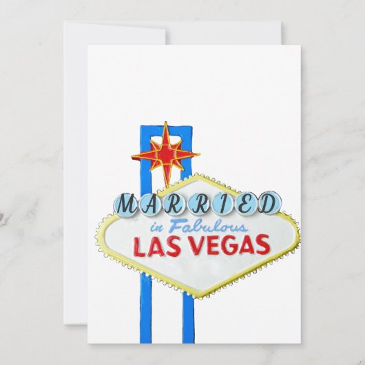 Gewoon huwelijksfoto Las Vegas Aankondiging (Achterkant)