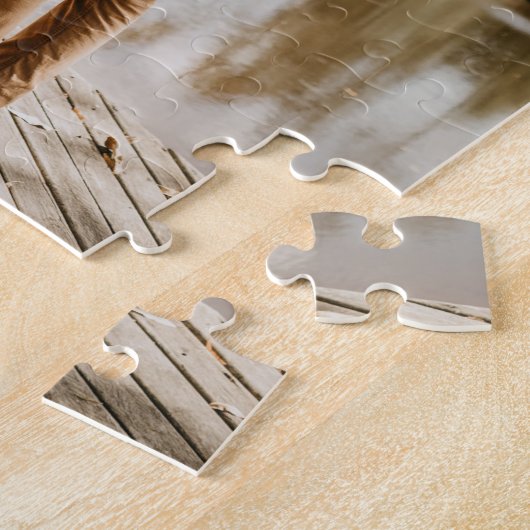 Gewoon huwelijksfotocollage legpuzzel (Zijkant)