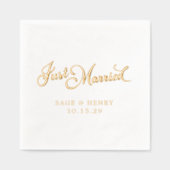 Gewoon huwelijkshuwelijk folie servetten (Voorkant)
