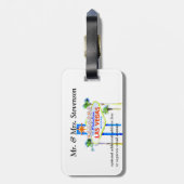 Gewoon huwelijkshuwelijk in Las Vegas Bagagelabel (Achterkant verticaal)