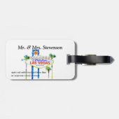 Gewoon huwelijkshuwelijk in Las Vegas Bagagelabel (Achterkant horizontaal)