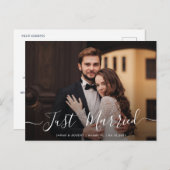 Gewoon huwelijkshuwelijksaankondiging briefkaart (Voorkant / Achterkant)