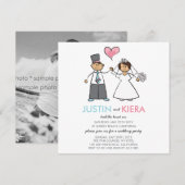 Gewoon huwelijkskoninklijke aankondiging van Carto (Voorkant / Achterkant)