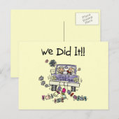 Gewoon huwelijkswagen aankondigingskaart (Voorkant / Achterkant)