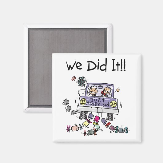 Gewoon huwelijkswagen magneet (Voorkant / Achterkant)