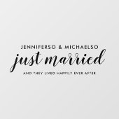 Gewoon huwelijkswagen raamsticker (Vel)