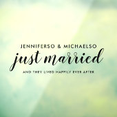 Gewoon huwelijkswagen raamsticker (Vel 3)