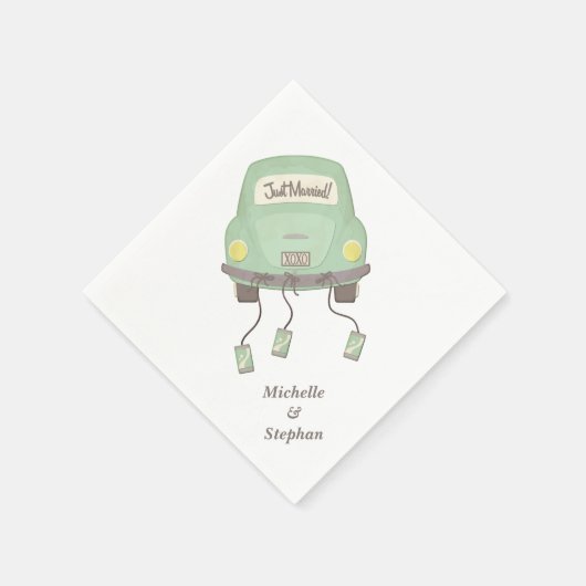 Gewoon huwelijkswagen servet (Hoek)