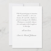 Gewoon huwelijksweddenschap Kaart (Achterkant)