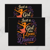 Gewoon iemand die van dansen houdt dansen kaart (Voorkant / Achterkant)