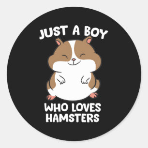 Gewoon iemand die van hamsters houdt ronde sticker
