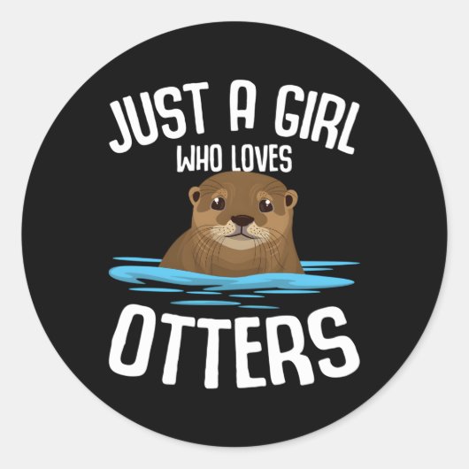 Gewoon iemand die van otters houdt ronde sticker (Voorkant)