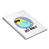 Gewoon Improviseren Grappige Vogel Woordspeling Notitieboek (Rechterzijde)