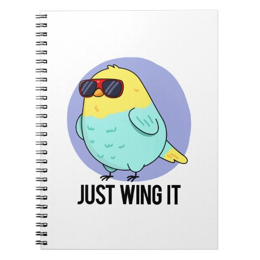 Gewoon Improviseren Grappige Vogel Woordspeling Notitieboek (Voorkant)