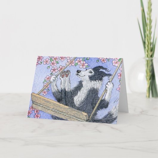 Gewoon in de bloesem zwaaien kaart (Voorkant)