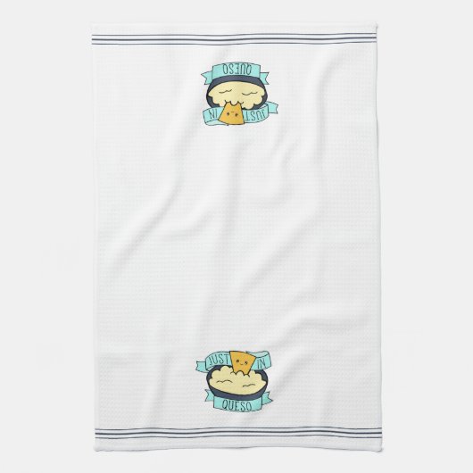 Gewoon in Queso Cute Funny Cheese Pun Theedoek (Verticaal)