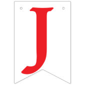 GEWOON INGESTELDE, rode tekst - hart, ring, en Pij Vlaggetjes (Eerste vlag)