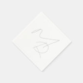Gewoon Initialen... Eenvoudig dun monogram Servet (Hoek)