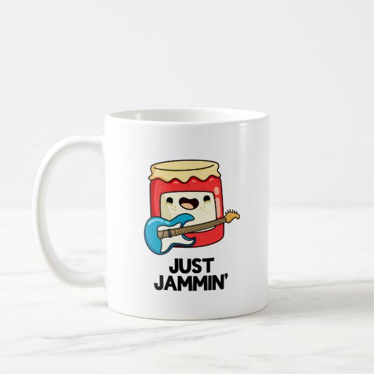 Gewoon Jammin Funny Rocker Jam Pun Koffiemok (Links)