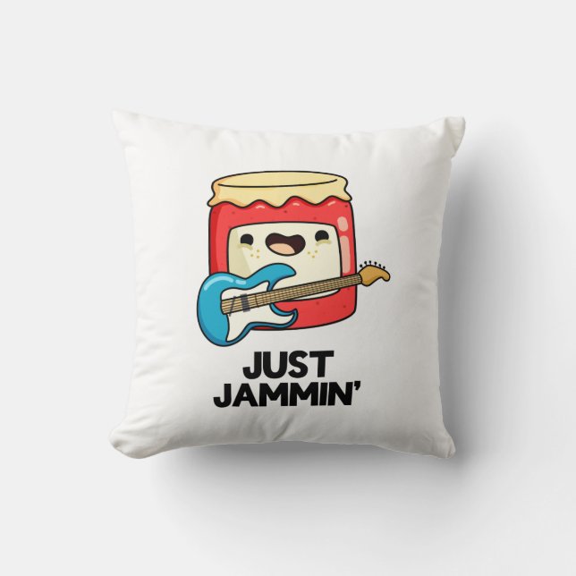 Gewoon Jammin Funny Rocker Jam Pun Kussen (Voorkant)