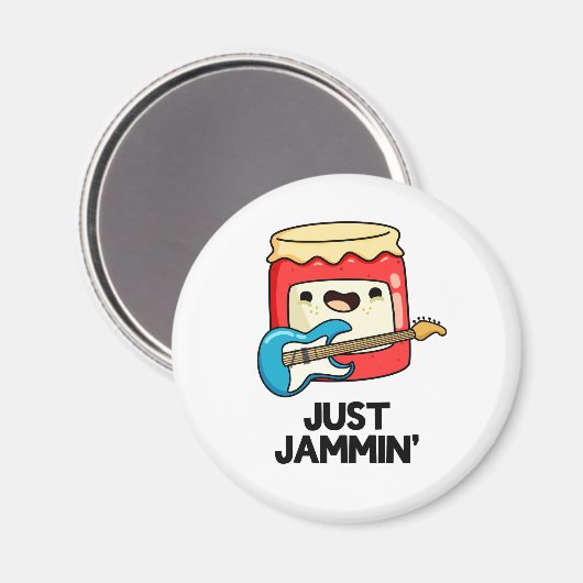 Gewoon Jammin Funny Rocker Jam Pun Magneet (Voorkant / Achterkant)