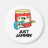 Gewoon Jammin Funny Rocker Jam Pun Magneet (Voorkant)