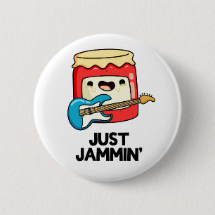 Gewoon Jammin Funny Rocker Jam Pun Ronde Button 5,7 Cm