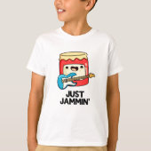 Gewoon Jammin Funny Rocker Jam Pun T-shirt (Voorkant)