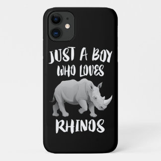 Gewoon jongen die van Rhinos Animal Gift houdt Case-Mate iPhone Case