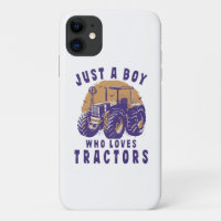 Gewoon Jongen Die Van Tractors Boeren Trucks Houdt